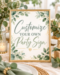 Customize Your Own - Paper Party Table Signs – Printed 8 × 10