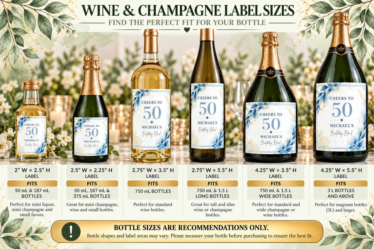 Personalized Wine & Champagne Bottle Labels