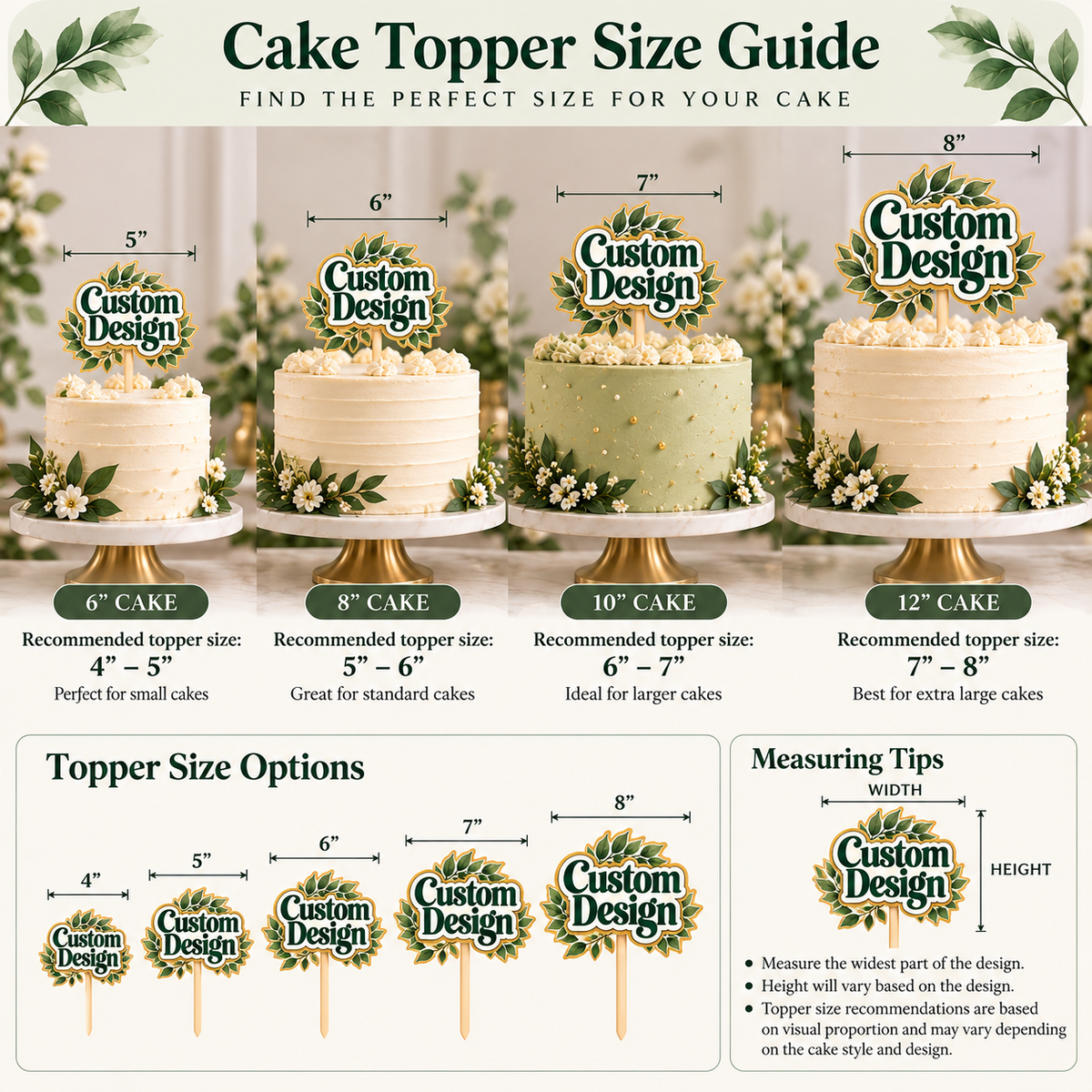 Custom Paper Cake Toppers