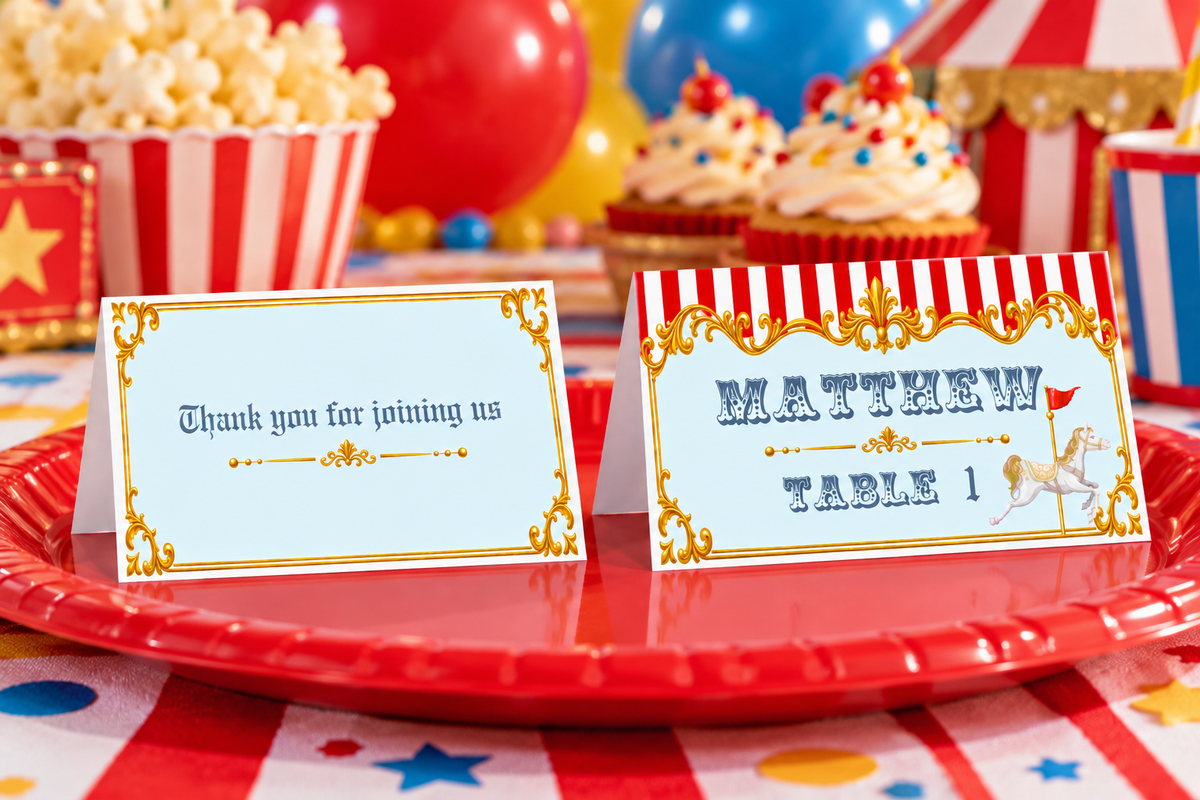 Customized Paper Name Place Cards