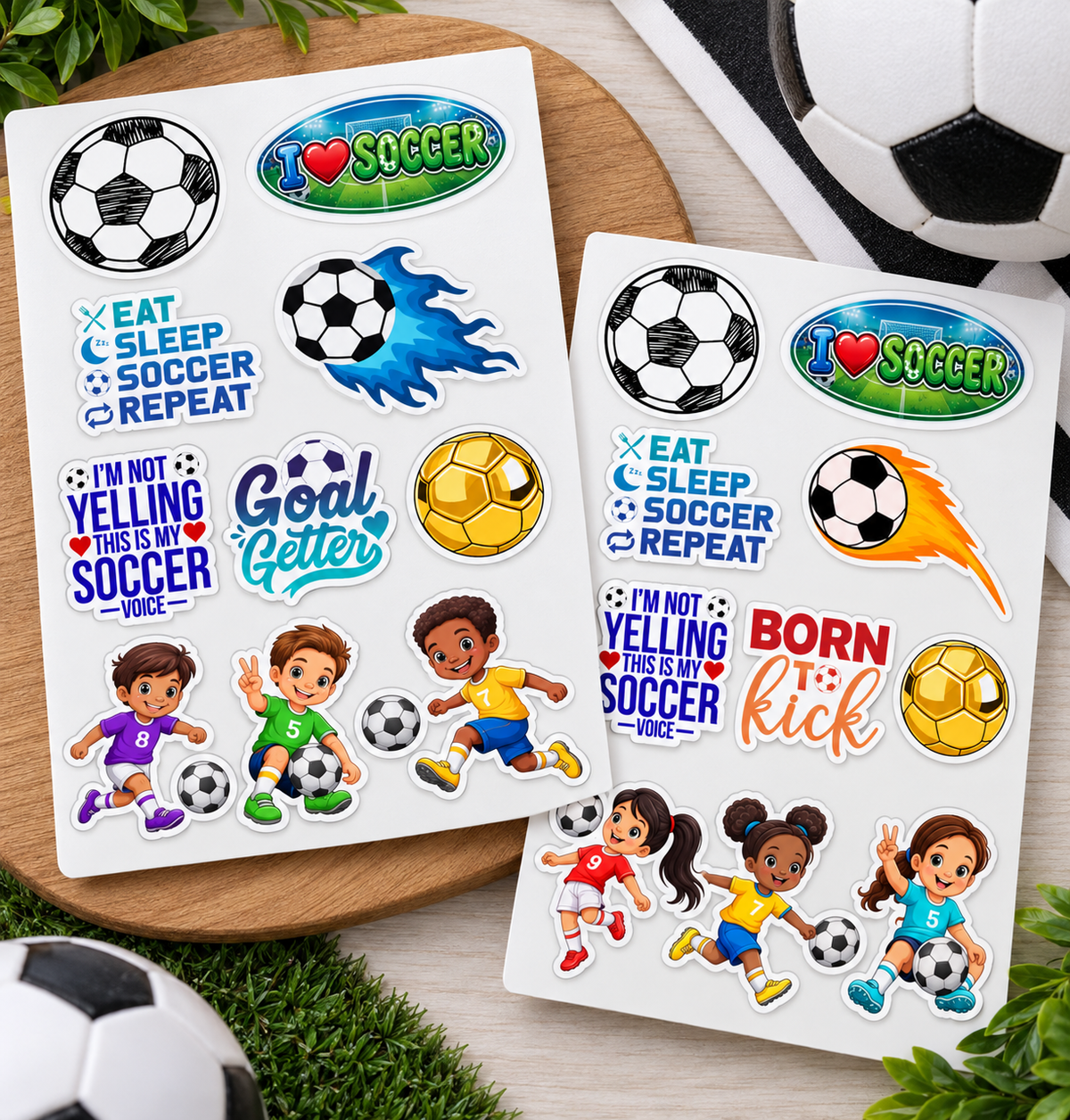 Soccer Party Stickers | Sports Sticker Sheets