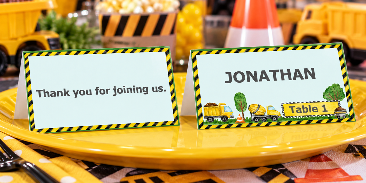 Customized Paper Name Place Cards