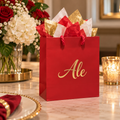 Personalized Gift Bags: Paper Medium Red Gift Bag