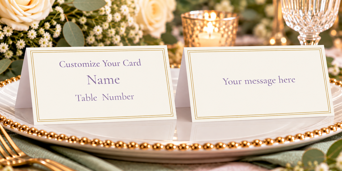 Customized Paper Name Place Cards