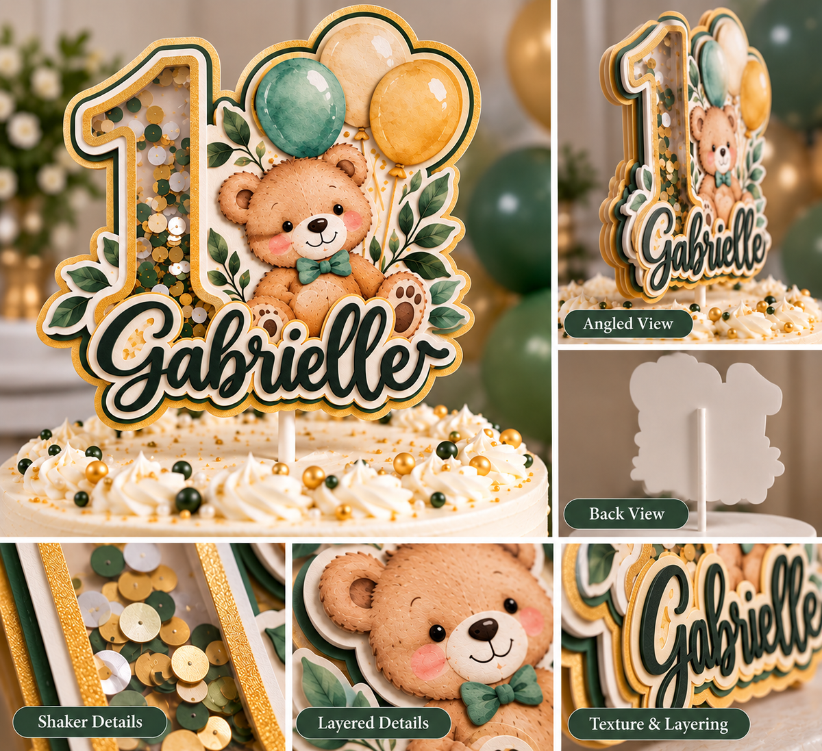 Custom Paper Cake Toppers