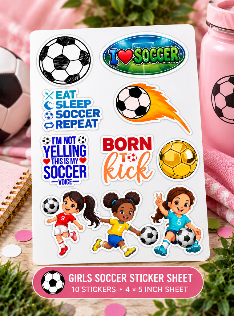 Soccer Party Stickers | Sports Sticker Sheets