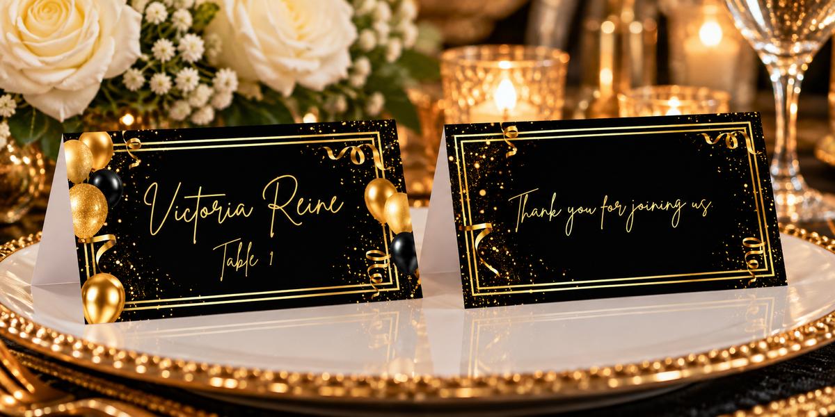 Customized Paper Name Place Cards