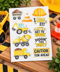 Construction Party Sticker Sheets