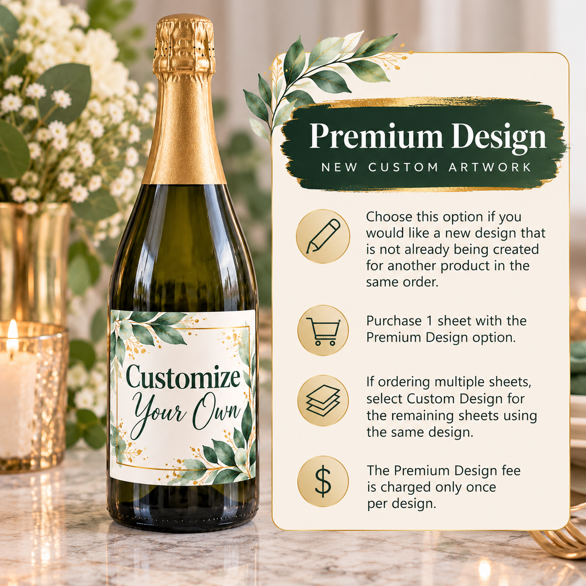 Customized Wine & Champagne Bottle Labels